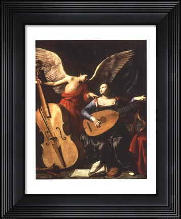 Framed St. Cecilia and the Angel Print