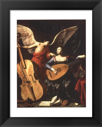 Framed St. Cecilia and the Angel Print