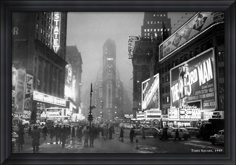 Framed Times Square, 1949 Print