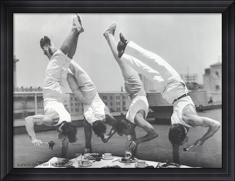 Framed Lunch on Their Hands Print