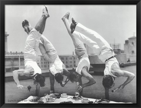 Framed Lunch on Their Hands Print