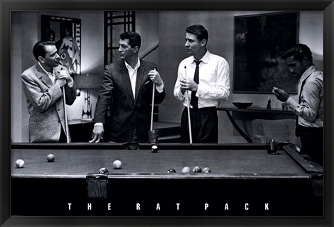 Framed Rat Pack - Pool Print
