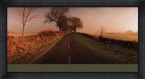 Framed Road at Sunrise Print