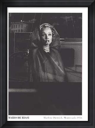 Framed Marlene Dietrich Montecarlo 1956 Print