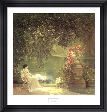 Framed Reverie Aupres des Cygnes Print