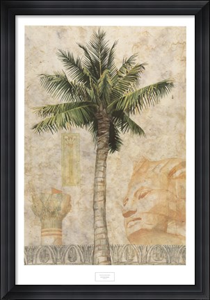 Framed Egyptian Palm I Print