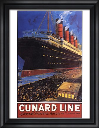 Framed Cunard Line Print