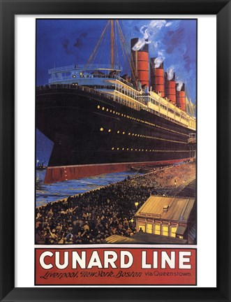 Framed Cunard Line Print