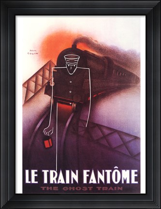 Framed Le Train Fantome Print