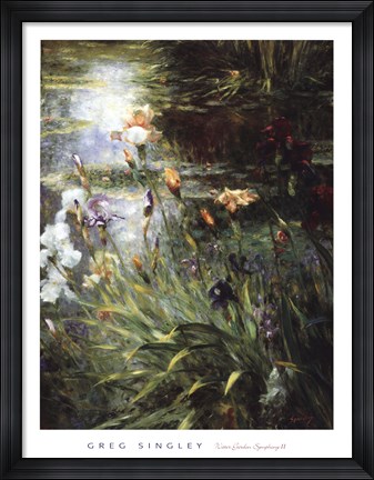 Framed Water Garden Symphony I I Print