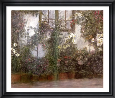 Framed Jardin dans la Ville Print