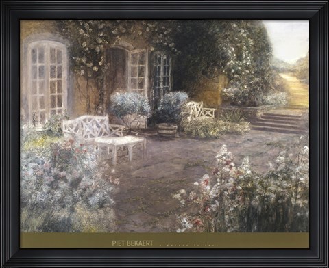 Framed Garden Terrace Print