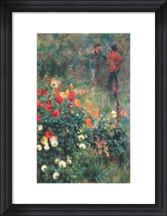 Framed Garden In Rue Cortot Print
