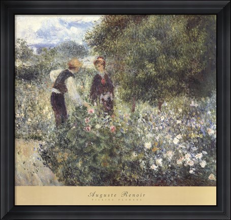 Framed Picking Flowers Print