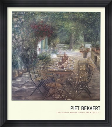 Framed Conversation Between Silence and Confidence Print