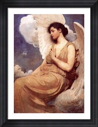 Framed Winged Figure Print