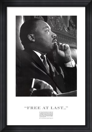 Framed King: Free at Last! Print