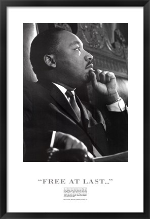 Framed King: Free at Last! Print