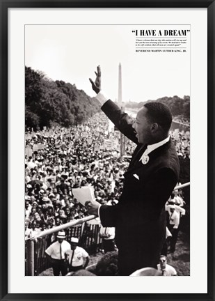 Framed King: I Have a Dream Print