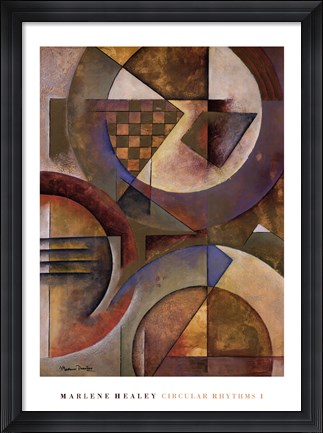 Framed Circular Rhythms I Print
