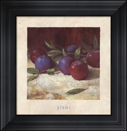 Framed Plums Print