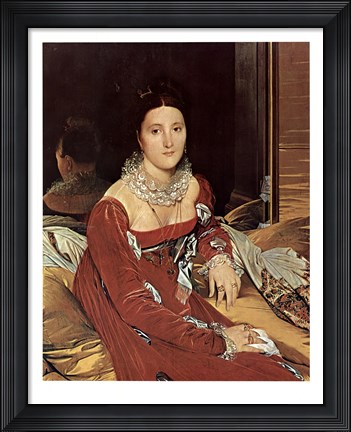 Framed Madame De Sennones Print