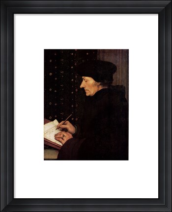 Framed Portrait of Erasmus Print