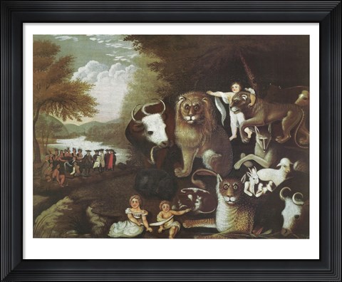 Framed Peaceable Kingdom Print