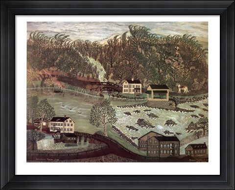 Framed Coryell's Ferry 1776 Print