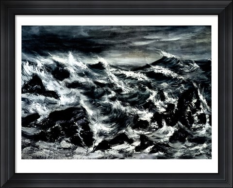 Framed Stormy Waters Print