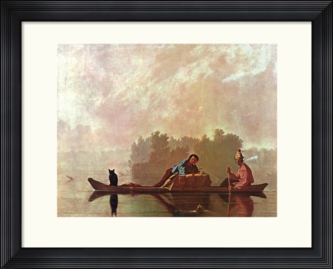 Framed Fur Traders Descending the Missouri Print