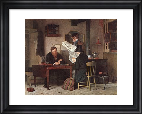 Framed Waiting for the Stage Print