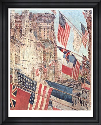 Framed Allies Day May 1917 Print