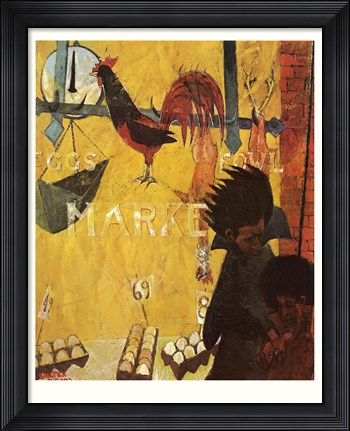 Framed Poultry Market Print