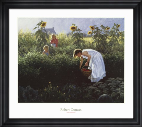 Framed Under the Sunflowers Print