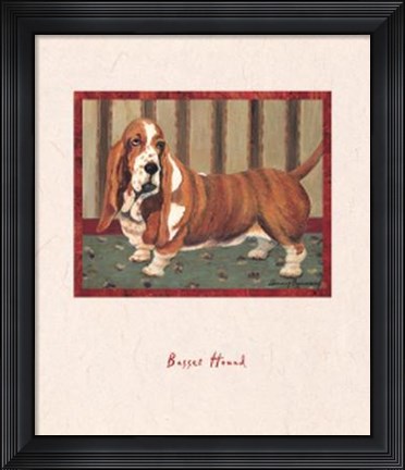 Framed Bassett Hound Print