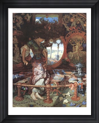 Framed Lady of Shalott Print