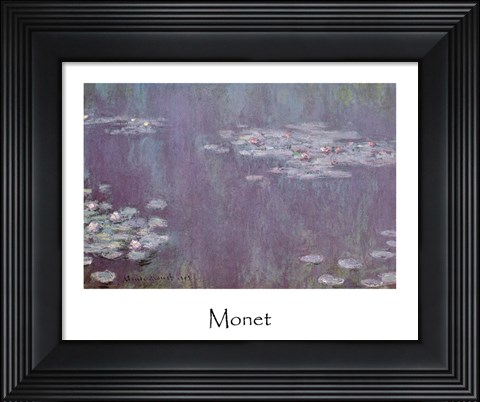 Framed Nympheas B Print