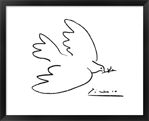 Framed Dove of Peace Print