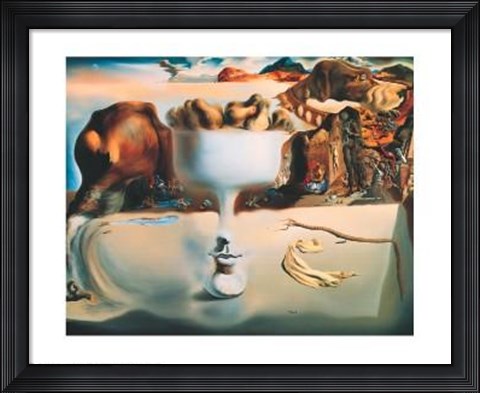 Framed Apparition Of Face And Fruit Dish On A B Print
