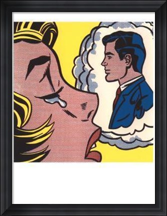 Framed Thinking Of Him Print