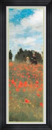 Framed Field of Poppies (detail) Print