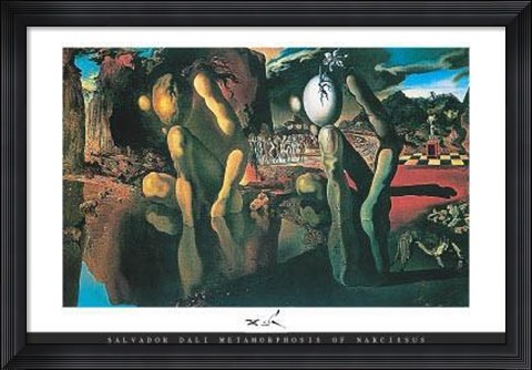Framed Metamorphosis Of Narcissus Print