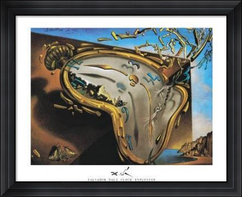 Framed Clock Explosion Print