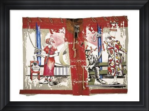 Framed Clown Trio Print