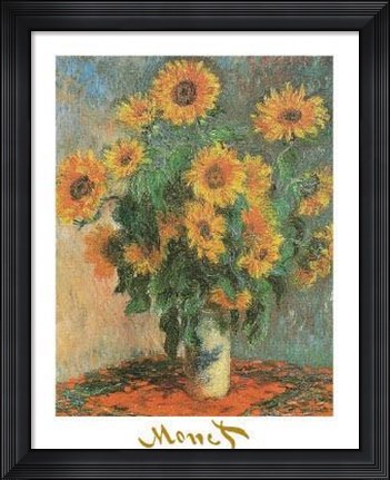 Framed Sunflowers, 1881 Print