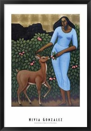 Framed Ofrenda Rosada Al Venado De Las Piedras Print