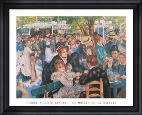 Framed Moulin De La Gallette Print