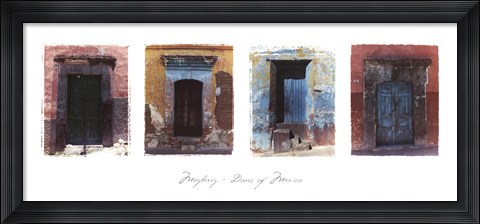 Framed Doors of Mexico Print