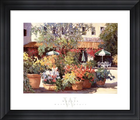 Framed Market Place Print